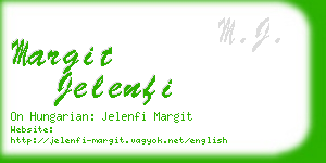 margit jelenfi business card